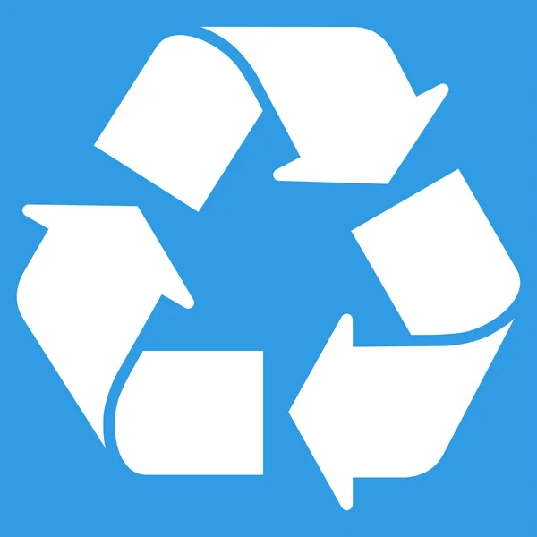 Recycleren platte pictogram — Stockfoto