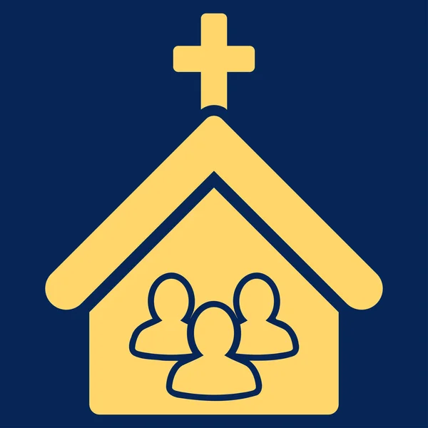 Płaskie ikona Kościoła — Zdjęcie stockowe