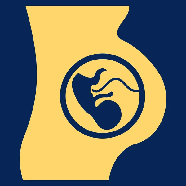 Плоская икона во время беременности — стоковое фото