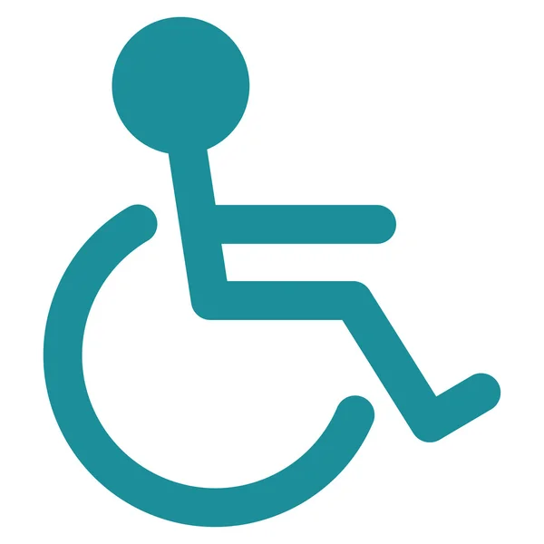 Handicapped Flat Icon — Stock Photo, Image