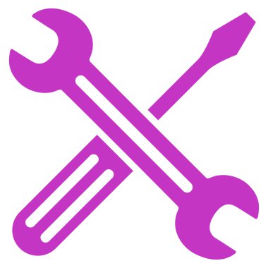 Somun anahtarı ve tornavida simgesi