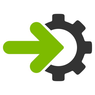 Entegrasyon düz simgesi