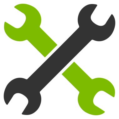 İngiliz anahtarları düz simgesi