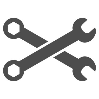 İngiliz anahtarları düz simgesi