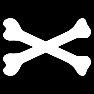 Kemikler düz simgesi