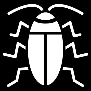 Hamam böceği düz simgesi