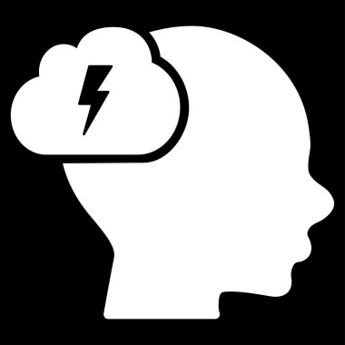Beyin fırtınası düz simgesi