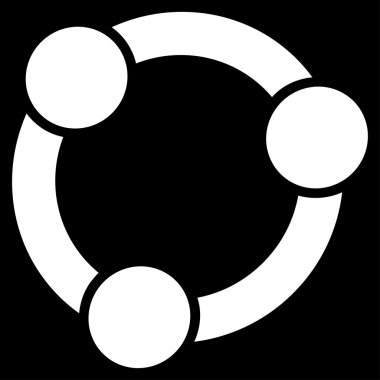 İşbirliği düz simgesi