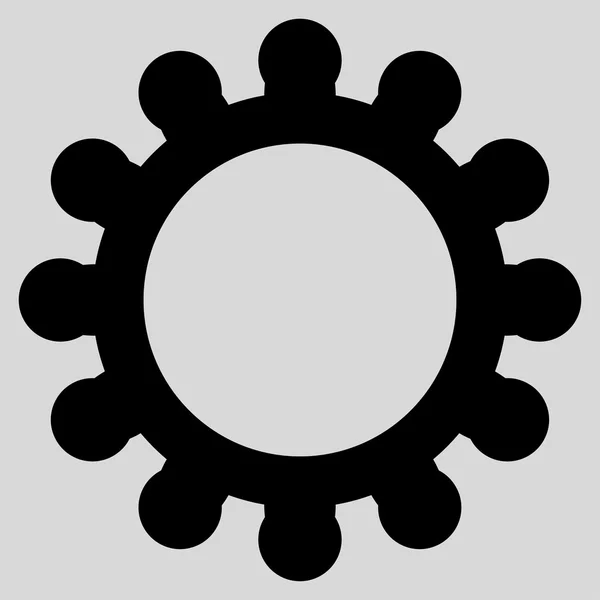 Gears platte pictogram — Stockvector