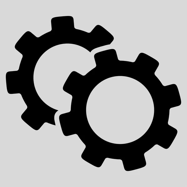 Engrenages Icône plate — Image vectorielle