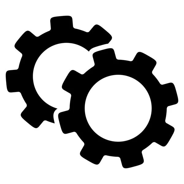 Gears platte pictogram — Stockvector