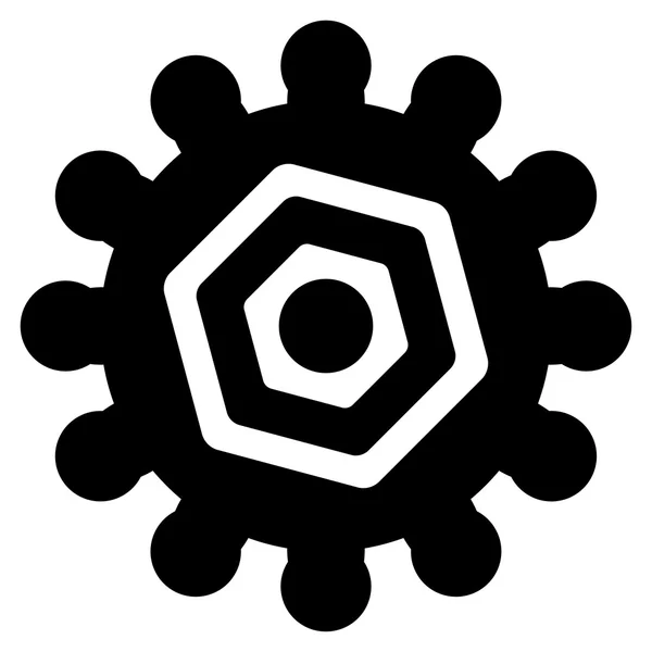 Gears platte pictogram — Stockvector