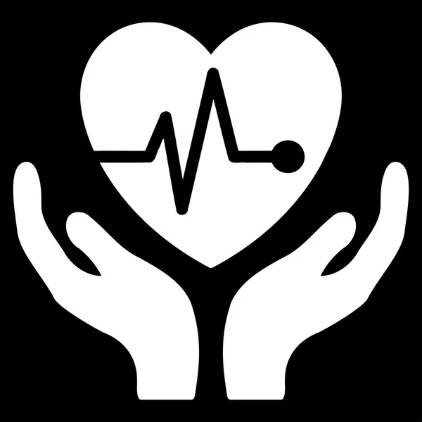 心脏病学平图标 — 图库矢量图片