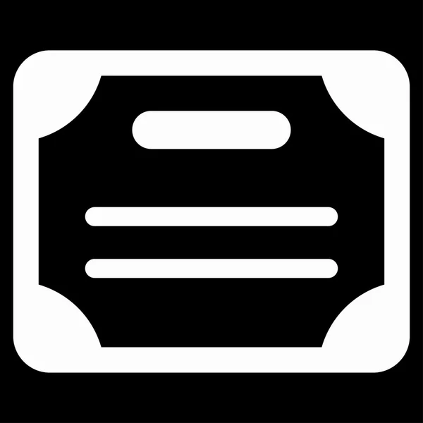 Certificat Icône plate — Image vectorielle