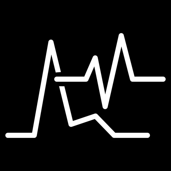 EKG Flat ikonen — Stock vektor