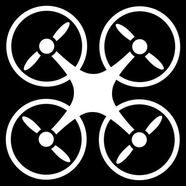 Quadcopter düz simgesi