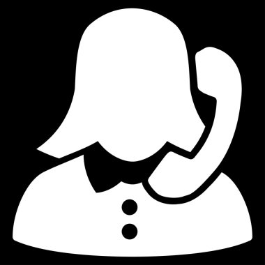 Resepsiyonist düz simgesi