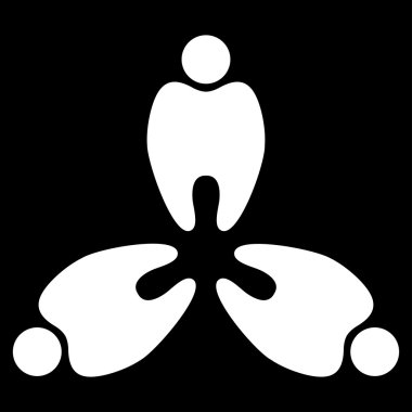 Stomatology düz simgesi