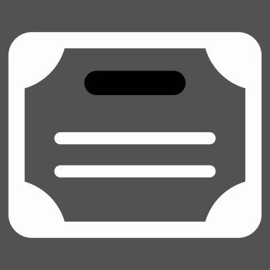 Sertifika Düz Simgesi