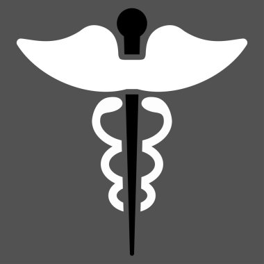 Caduceus düz simgesi