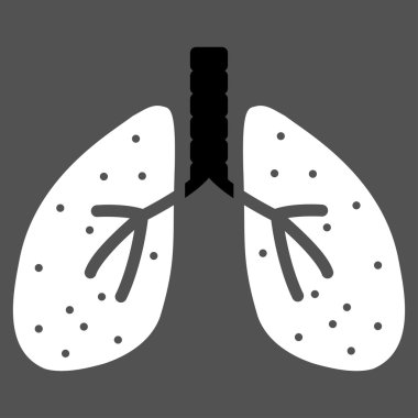 Akciğerler düz simgesi