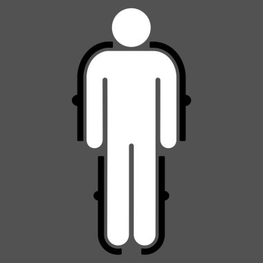 Dış iskelet düz simgesi