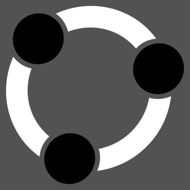 İşbirliği düz simgesi