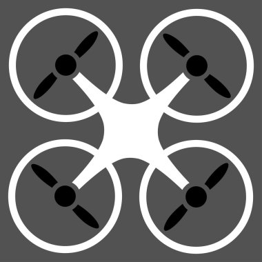 Quadcopter düz simgesi