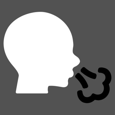 Hapşırma düz simgesi