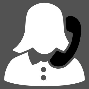 Resepsiyonist düz simgesi