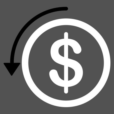 Geri ödeme düz simgesi