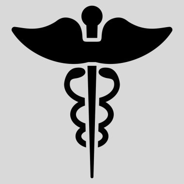 Caduceus düz simgesi