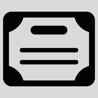 Sertifika Düz Simgesi