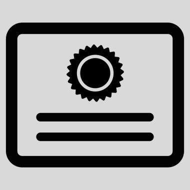 Diploma düz simgesi