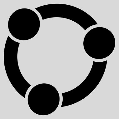 İşbirliği düz simgesi