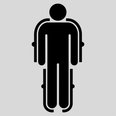 Dış iskelet düz simgesi