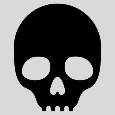 Kafatası düz simgesi