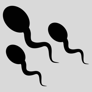 Sperm düz simgesi