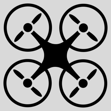 Quadcopter düz simgesi