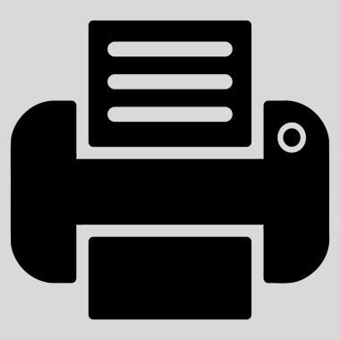 Yazdırma düz simgesi