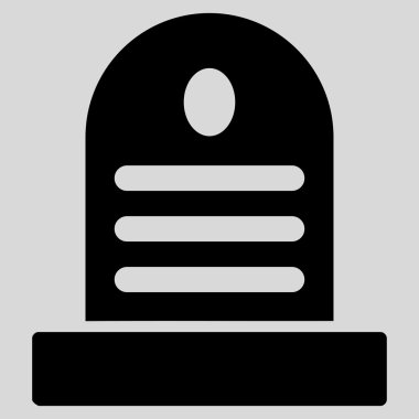 Mezar taşı düz simgesi