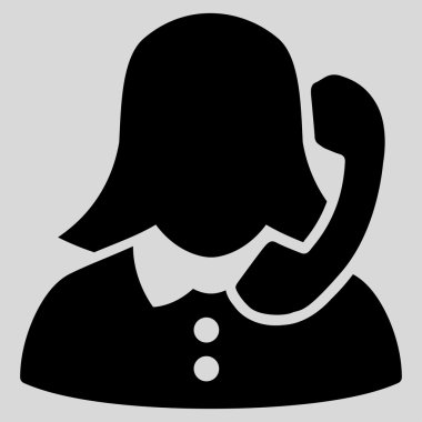 Resepsiyonist düz simgesi