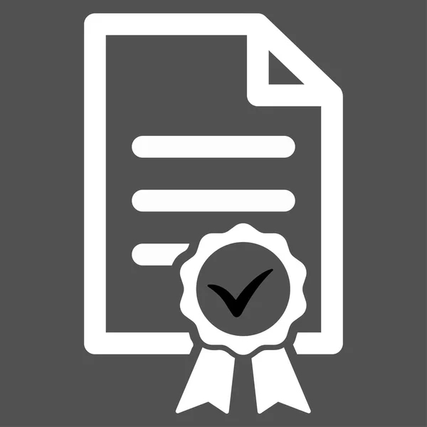 Icono plano certificado — Vector de stock