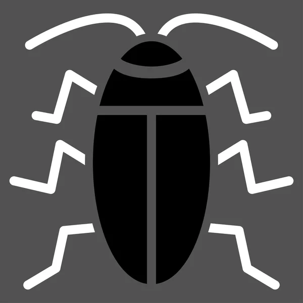 Kakkerlak platte pictogram — Stockvector