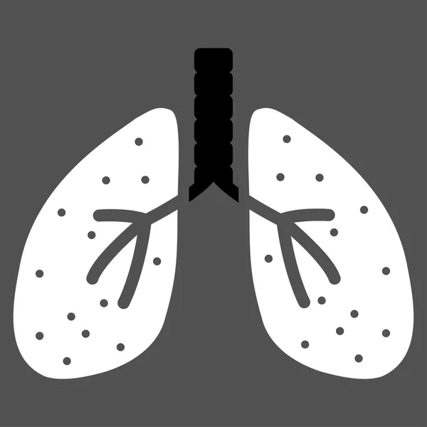 Lungs Flat Icon — Stock Vector