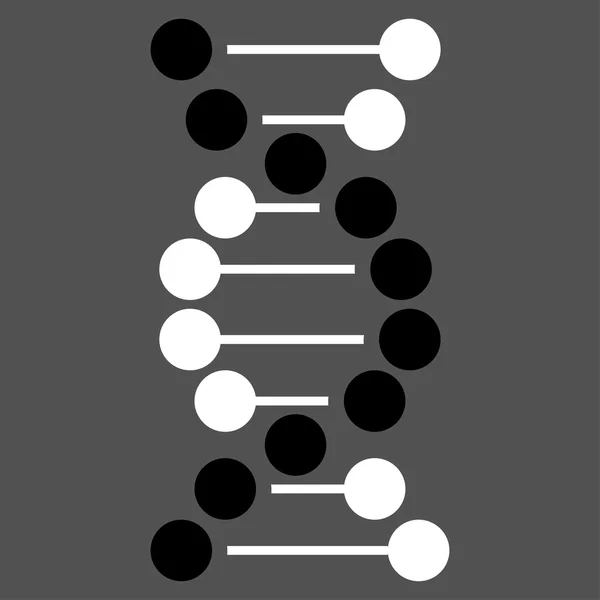 DNA platte pictogram — Stockvector