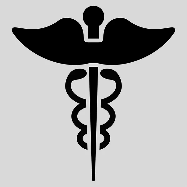 Caduceus Apartamento Icono — Vector de stock