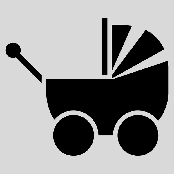 Wózek z płaskim ikona — Wektor stockowy