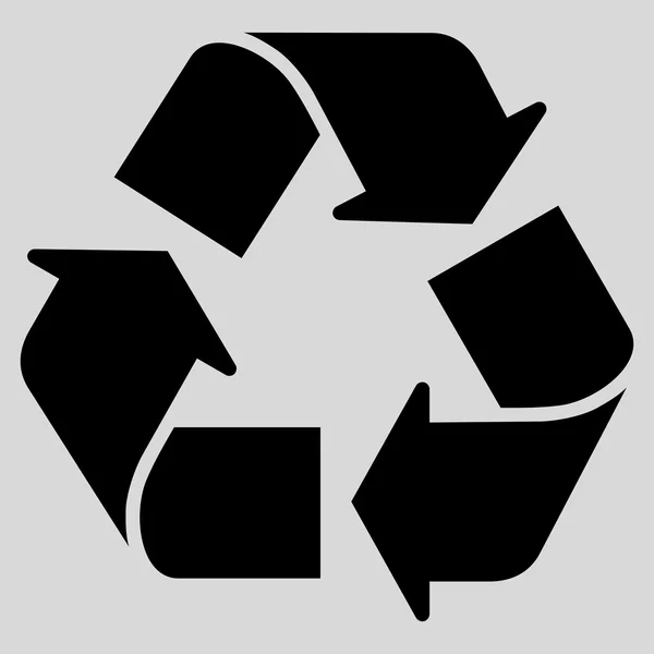 Reciclar icono plano — Vector de stock