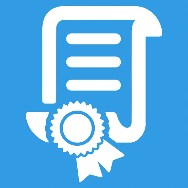 Gecertificeerd Scroll Document Icon — Stockvector